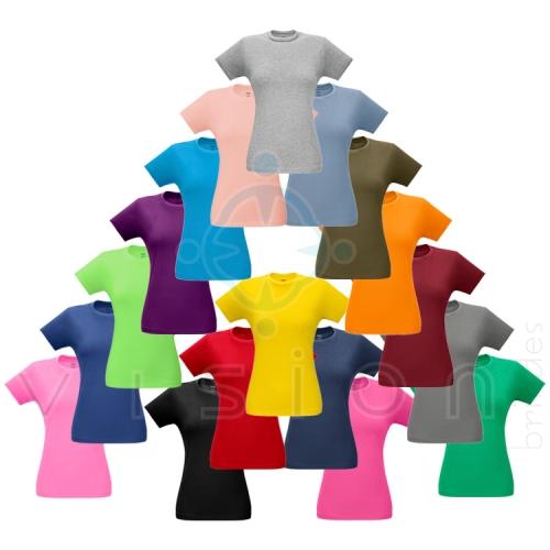 Camiseta Feminina Corte Cinturado Cores (135 g/m²)