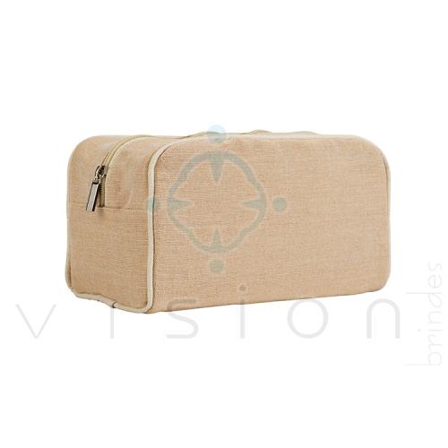 Necessaire em juco com interior forrado