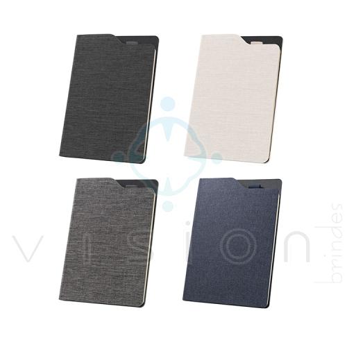 Caderno A5 de capa dura em tecido PET